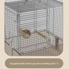 Folding 304 Stainless Steel Pet Cage Light Weight Rustproof Bird Cage With Secure Lock For Easy Transport
