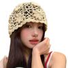 Handcrafted Crochet Lace Knit Beanie Women Breathable Adjustable Headwrap Hat
