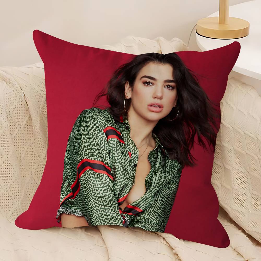 D-Dua Lipa Pillow Case Removable Washable Cushion Cover – All-Season Soft Linen