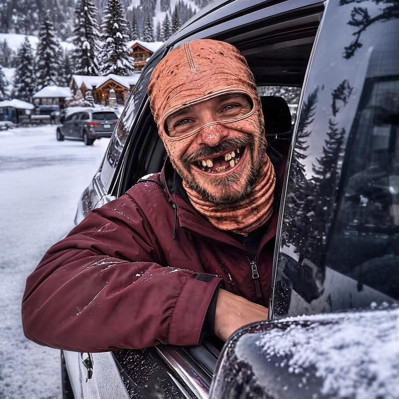 Funny Realistic Face Ski Mask,Old Man Ski Mask Funny Realistic Face ,Novelty Winter Face Cover For Skiing Parties