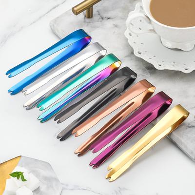 Ice Cube Tong Stainless Steel Food Serving Tong Durable Kitchen Mini Clip for Salad Toaster Desserts Appetizers