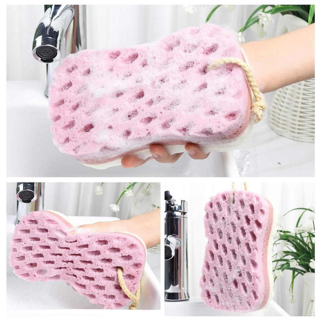 3 Pieces Of Bath Sponge Suitable For Women Men's Silk Bath Sponge Large Bath Sponge