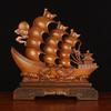Wood Grain Style Resin Decor - Living Room/Office Accessory & Moving Gift for Attracting Wealth