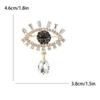 Hollow Out Devil Eye Brooch Pin Crystal Pendant Banquet Clothes Pin  Decoration