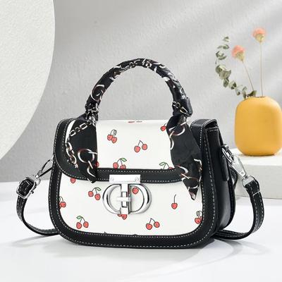 Nuova Borsa a Mano Patchwork Stampata Color Block Piccola Fragranza Borsa a Spalla di Lusso Multiuso Grande Capacità Borsa a Tracolla