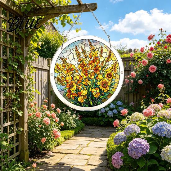 Hanging Window Decoration Acrylic Puzzle Suncatcher Stained Glass Ornaments DIY Jigsaw Sun Handmade Art Catcher Kit for Home Garden Decor
