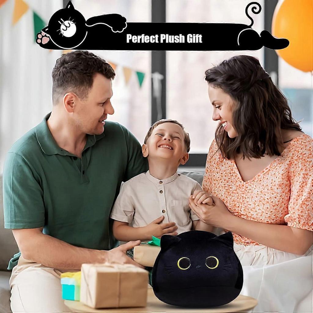 Black Cat Stuffed Animal Plush Toy Creative Cat Shaped Soft Pillow Toy 40CM - Christmas Gift
