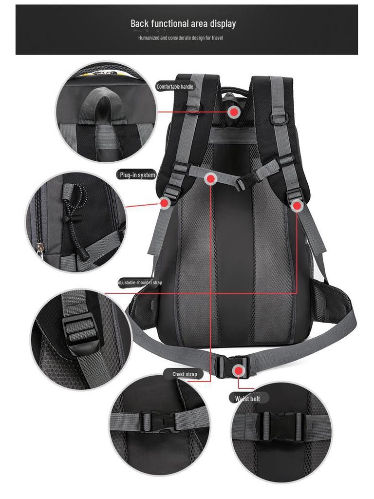 Large Capacity Multifunctional Hiking Backpack for Convenient Cross-Border Mountaineering