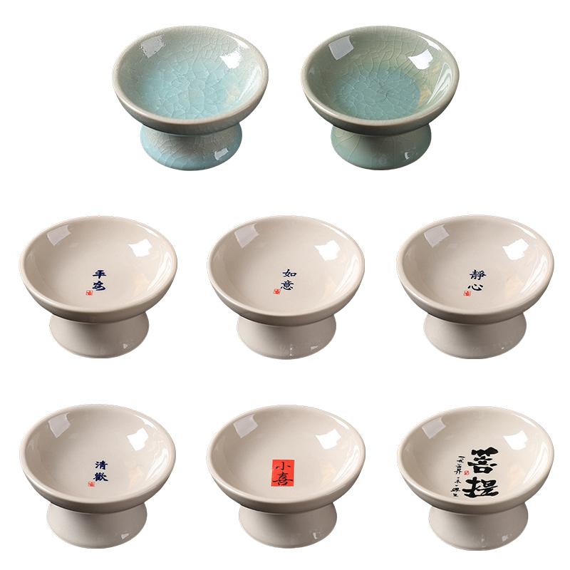 Chinese Mini Tea Fruit Bowl Snacks Cakes Dessert Fruit Plates Ceramic Tray Dried Fruit Plate Hotel Kitchen Dinner Table Decor