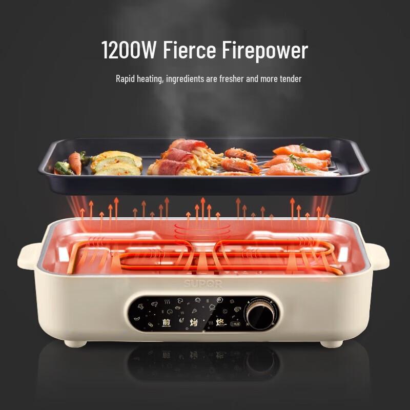 SUPOR Multifunction Electric Grill & Hot Pot CN plug (adapter included)