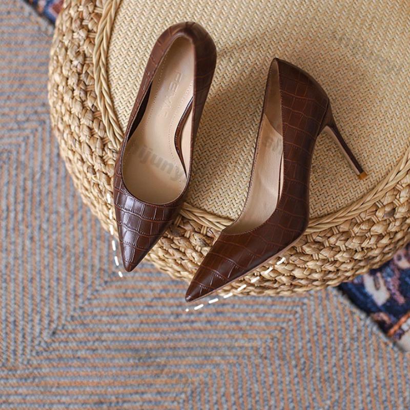 Stiletto Heel Pumps for Women Spring New Comfort Sexy Pointed Solid Color Shoes Ladies Design High Heels Single Shoes