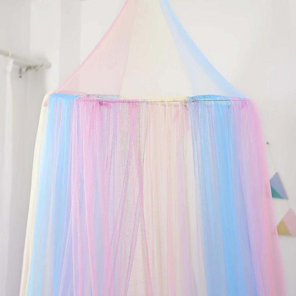 Princess Style Dome Mosquito Net Rainbow Color Bed Tent Universal Bed Canopy  Summer