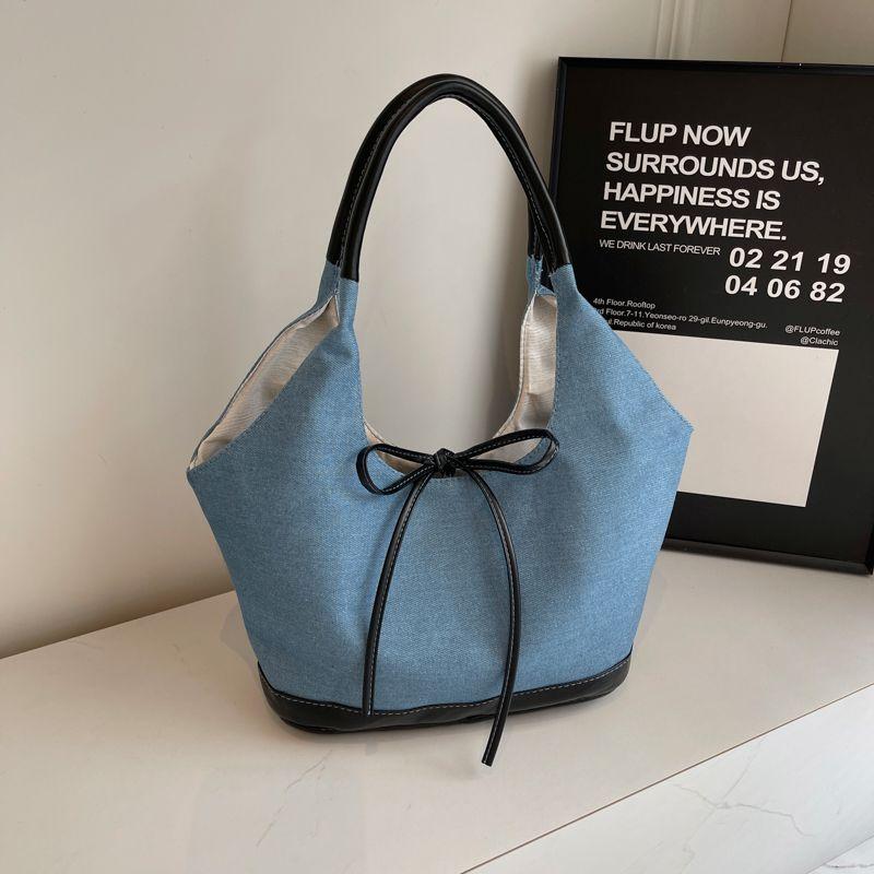 

Корейская холщовая сумка-тоут для женщин, модная сумка для通勤, универсальная сумка через плечо/подмышку, сумка кроссбоди