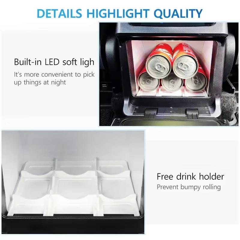 4.6 Liters Refrigerator Portable Car Fridge 15L Auto Refrigeration Compressors Outdoor Travel Camping for Tesla Model Y