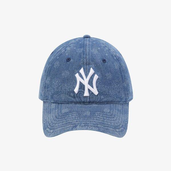 New Era Mlb New York Yankees Gewaschener Paisley Denim Unstrukturierte Baseballkappe 15206347