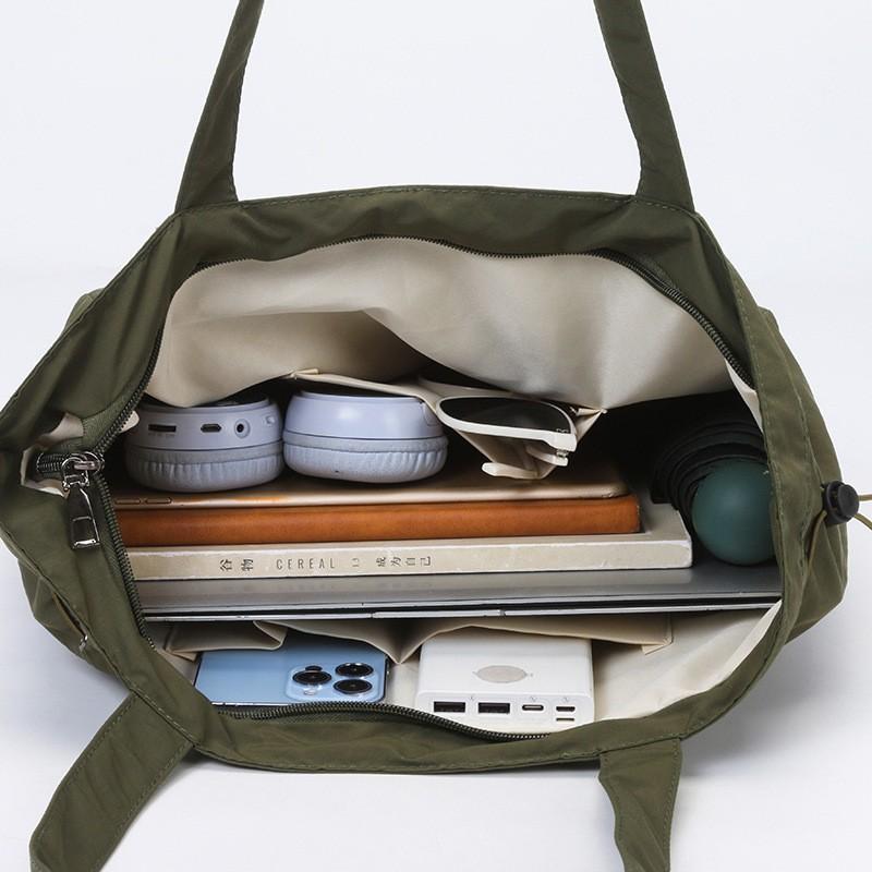 Casual Mode Grote Capaciteit Tote Bag Eenvoudige Reistas Dames Grote Schoudertas Esthetische Handtassen Trekkoord Tote Handtas