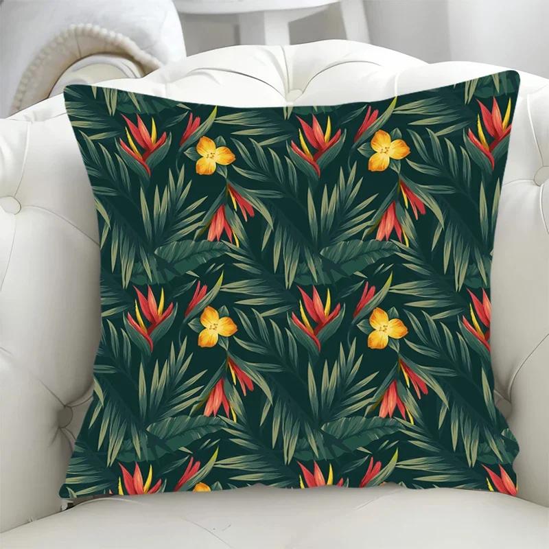Decorative Pillowcases for Pillows Green Leaf Chair Cushion Cover X Pillowcase Fall Decoration Pillow Hugs Sofa Body