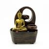 Tabletop Fountain Golden Buddha and Pots 21.5 Cm