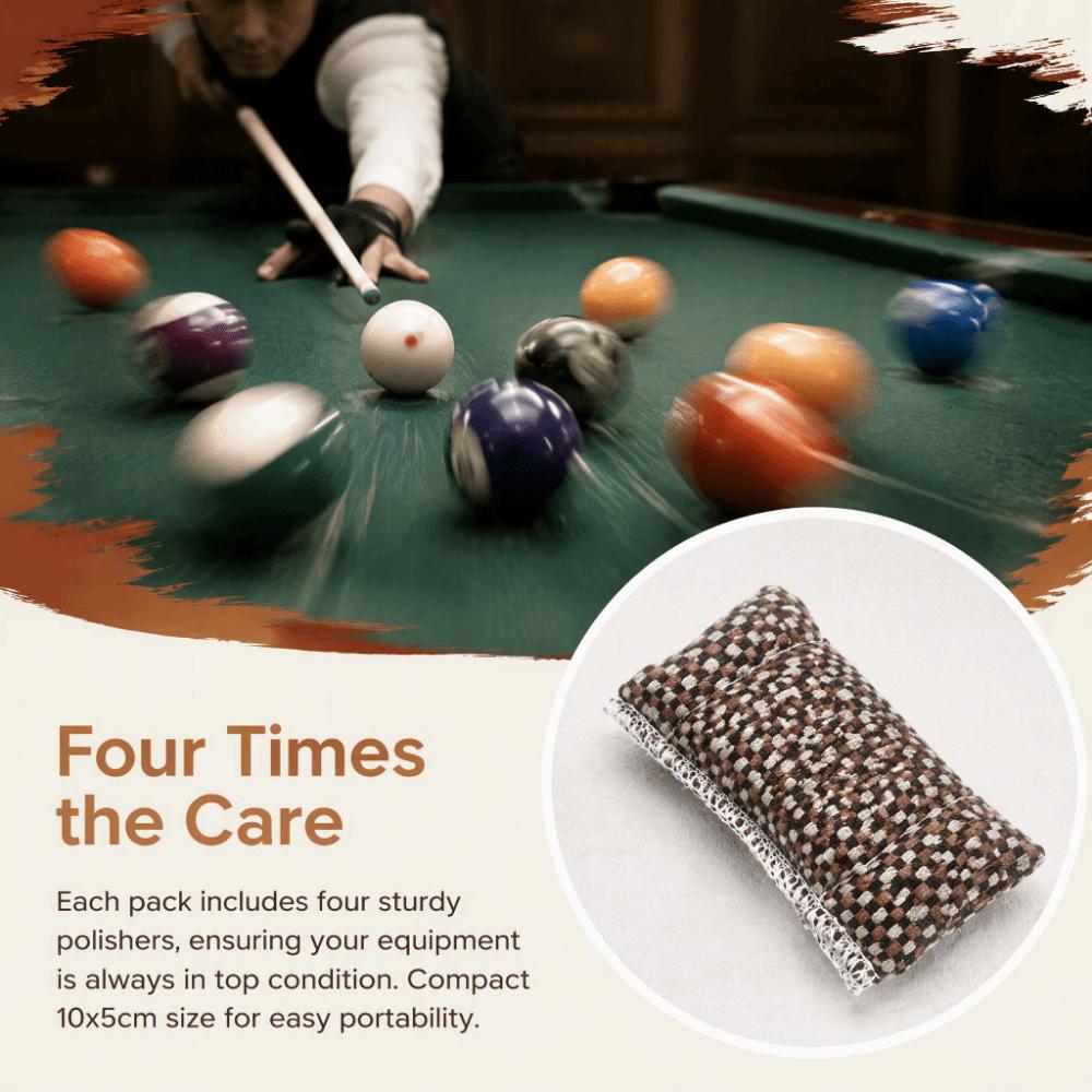 4pcs Burnishing Tool Cue Shaft Burnishers Cloth Material Billiard Cleaner Tools For Pool Cue