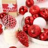 65Pcs/Set Christmas Tree Ornaments Painted Ball Set Decorative Hanging Baubles for Holiday Gift