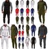 Classic Men Tracksuit Set With Hooded Pullover And Adjustable Jogging Pants