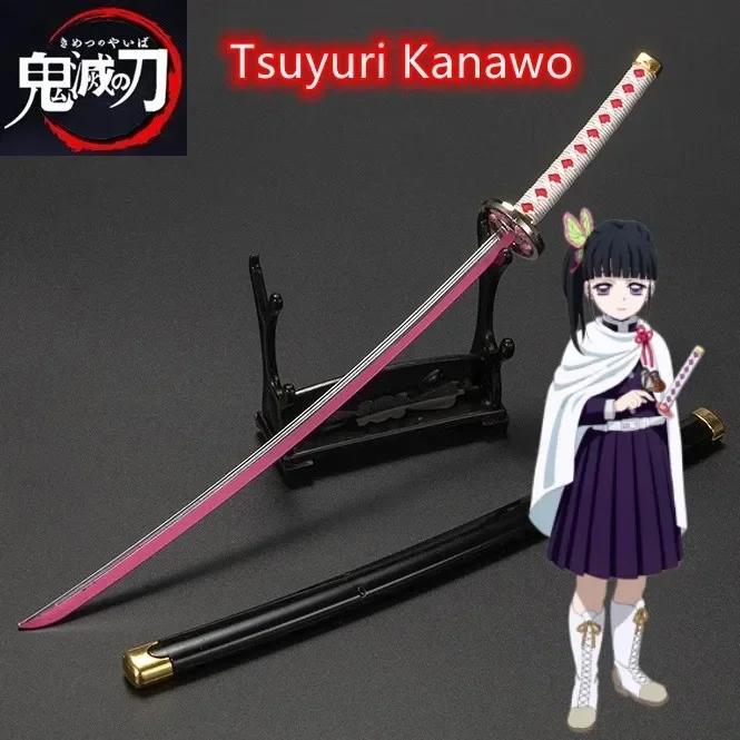 25cm Metal Demon Slayer Katana Kimetsu No Yaiba Steel Tanjirou Sword Real Size Japanese Katana Samurai Sabre Kid Toy Ainme Gift