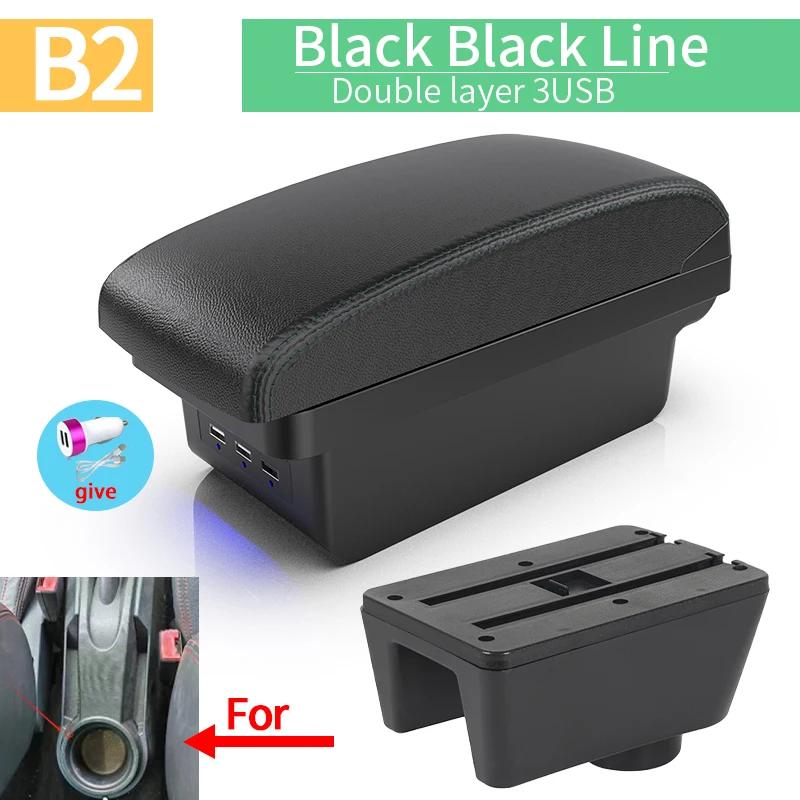 For SEAT Ibiza 6j Ibiza 6L Armrest Box Car Center Console Armrest Modified Multi-function Storage USB Interior Accessories