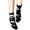 Women's Coral Fleece Socks for Halloween Festivities Cute Pumpkin Ghostly Witch Hat Print Cozy Fuzzy Slipper Ankle Socks