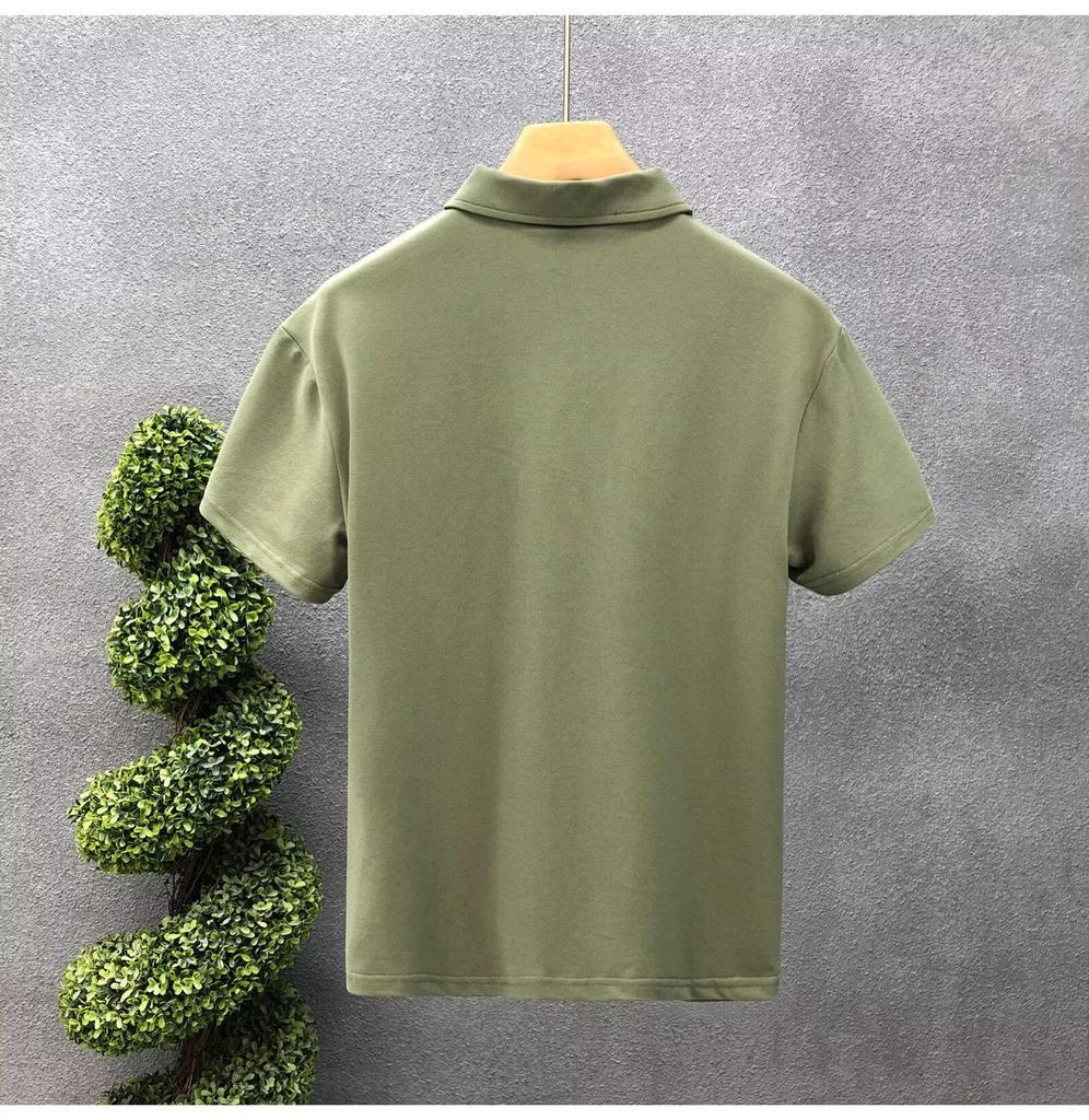 Men's Trendy Slim-Fit Korean Polo Shirt - Summer 2023 Collection