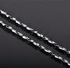Bel cuore Men's Cut Chain Necklace, Titanium Steel with Cut Glass Finish, Silver Color #Bel-257