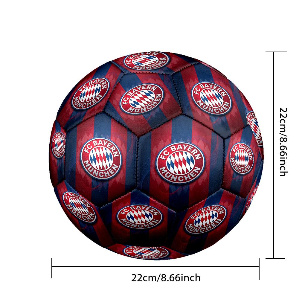 Bayern Monaco Pallone da Calcio Taglia 5 Alta Elasticità Pallone da Calcio Per Competizione All'aperto Allenamento Quotidiano Gioco