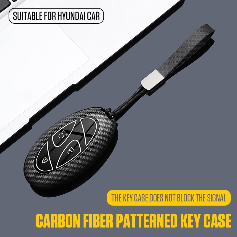 Car ABS TPU Key Case Cover Holder Buckle For Hyundai Ionic 6 Grandeur GN7 Kona Ev New Grand Prix 5/7Buttons Key Shell Decoration