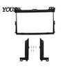 ABS Plastic Dash Mount 9 Inch Radio Kit for Toyota 2009 Prado 120, Car Stereo Installation Double Din Trim Fascia Panel with Mounting Brackets Screws,