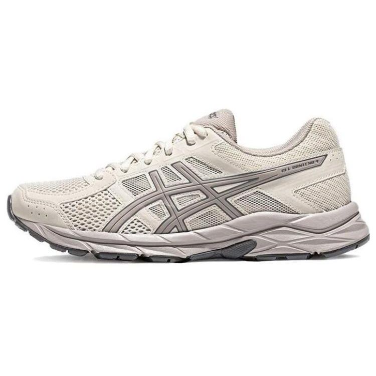 Asics Gel-Contend 4 Comfortable Versatile Fabric Synthetic Leather Low-Top Training Running Shoes Women Sneaker Beige T8D9Q-021