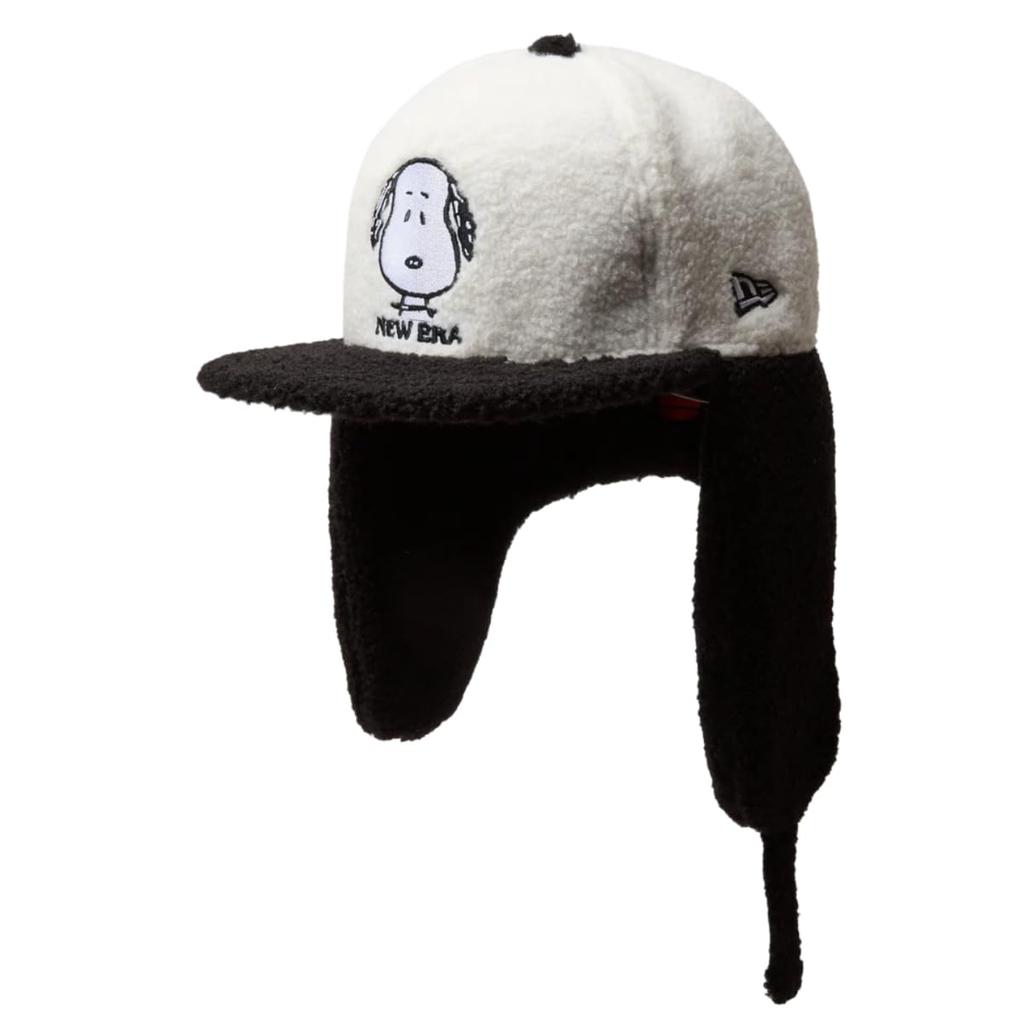 New Era 59FIFTY Dog Ear PEANUTS Snoopy White with Black Size 7 Visor, 1/8 (56.8cm)