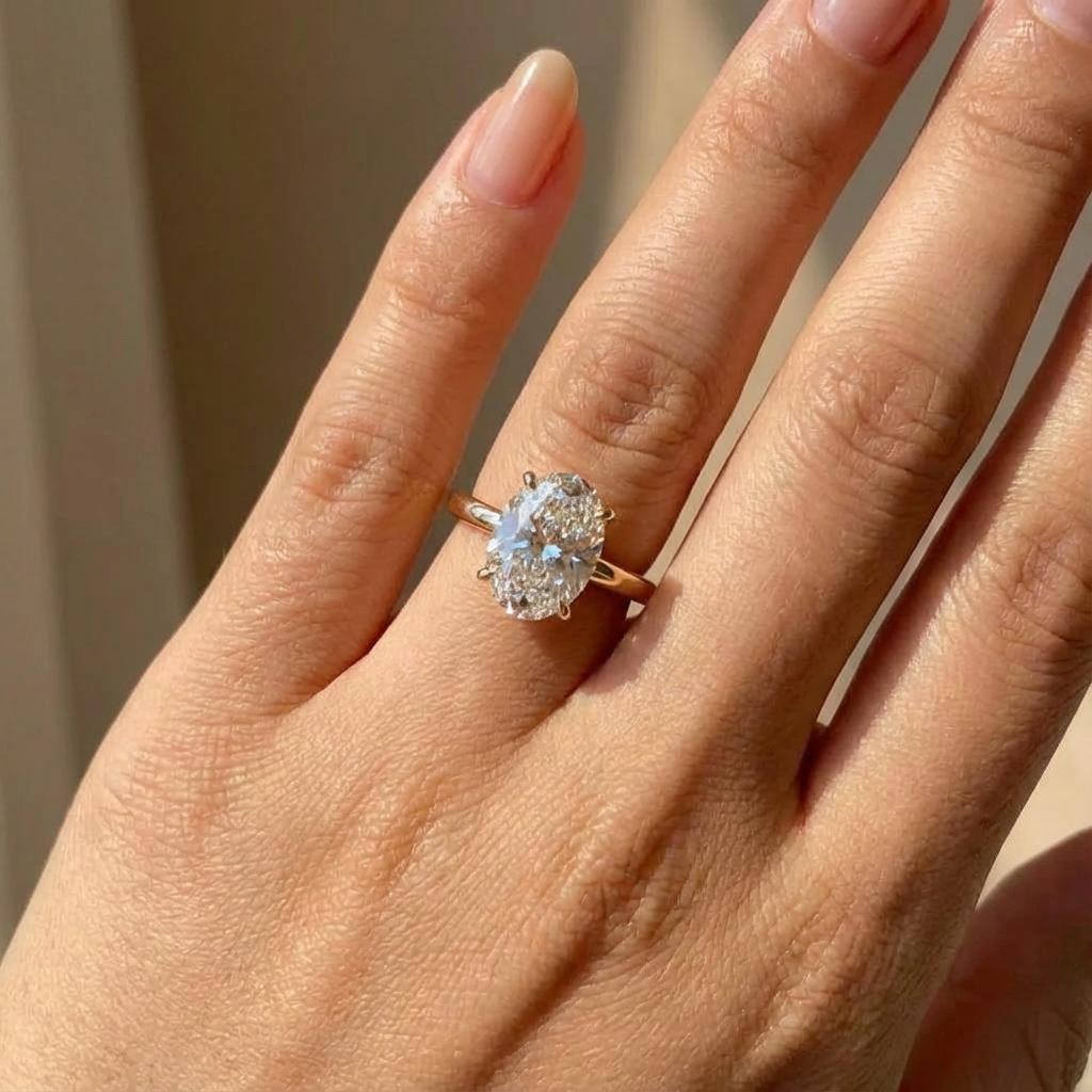 Bagues en Argent 925 Zircon Magnifique Pierre Ovale Brillante Pour Femmes Fiançailles Mariage Luxe Haute Qualité Bijoux Fins Cadeau