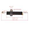 Motorcycle Steering Damper, Adjustable Steering Stabilizer for Improved Stability and Safety, Universal Fit for Motorcycles, Black