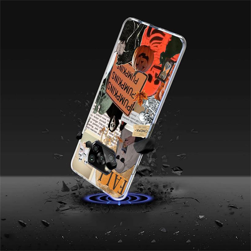 October Fall Halloween Spooky Pumpkin Phone Case For Xiaomi Poco X7 X6 X5 Pro F7 Ultra Redmi 15C 15 13C 13 12C 12 10 10A 10C 9 9