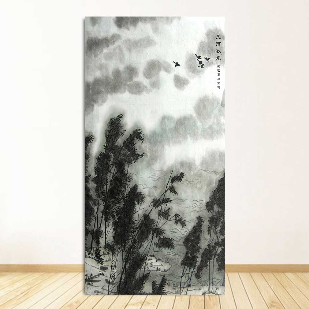 Classic Chinese Ink painting Landscapes Large Size Wall Picture For Living Room Home Decor-7 Huge Size Canvas Print Painting,