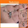Collier Pendentif Crâne Géométrique Tendance Avec Chaîne Perle Élégante Pour Tous