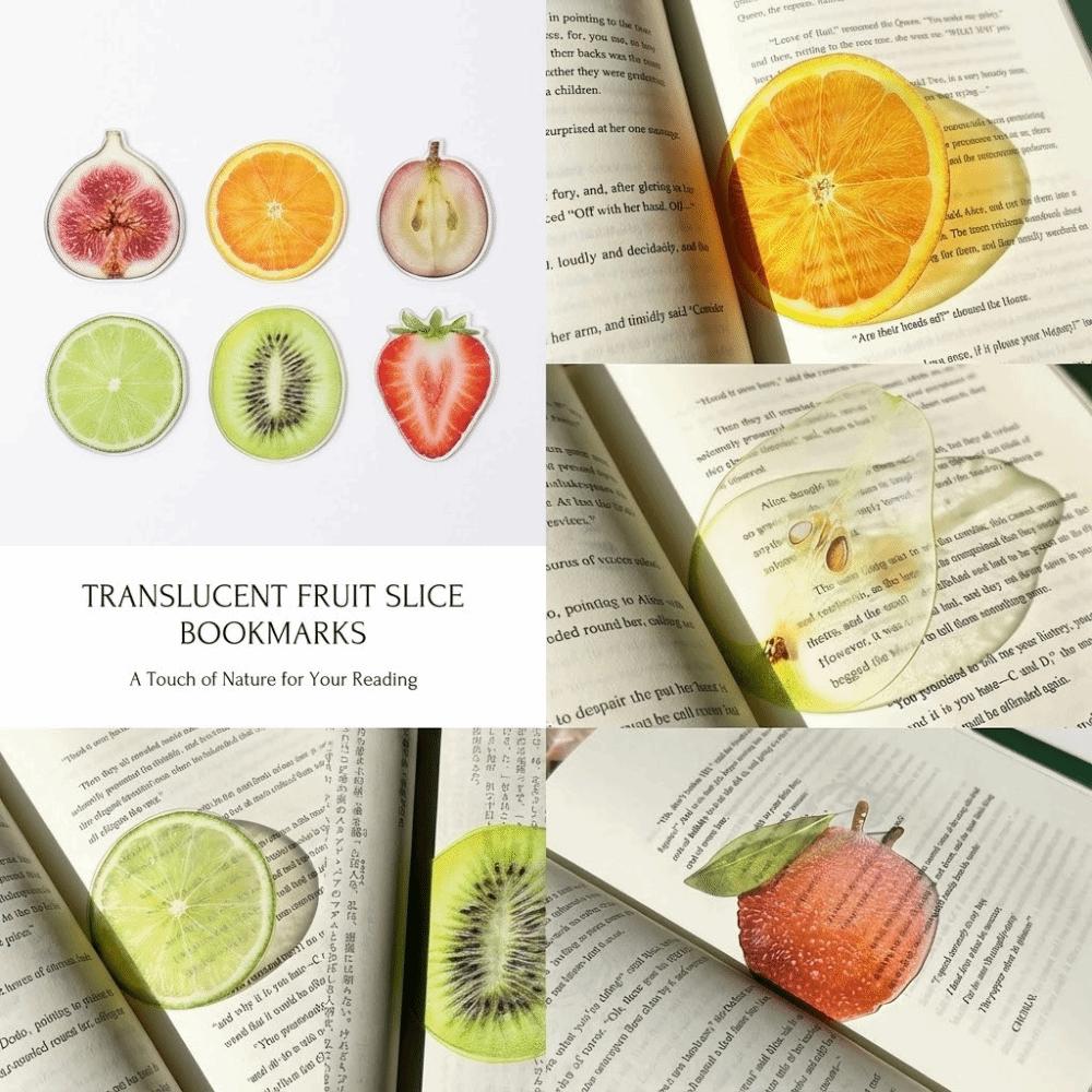 Delicate Apple Bookmark Transparent Simulation Bookmark Grape Tomato Bookmarks  Reading Accessory