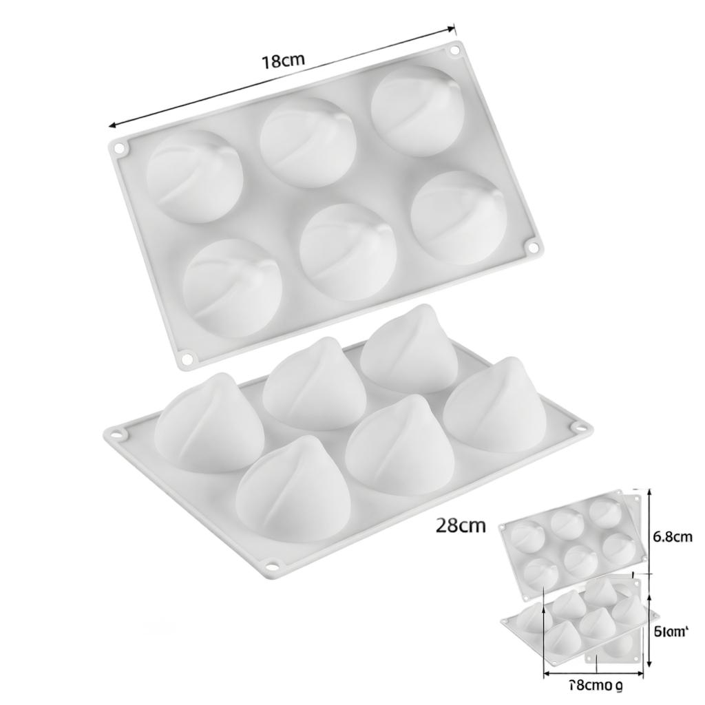 Silicone Cake Mold Set with Multiple Shapes for Baking Mousse Desserts and Pastries Flexible Non-Stick Food Grade Material Kitchen Tool