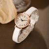 Minimalist Quartz Watch For Women With Leather Strap And Round Dial For Casual Daily Wear
