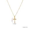 High Grade Cross Zircon Pendant Necklace Stainless Steel Light Luxury Geometric Choker Jewelry Party Gifts For Women Girls