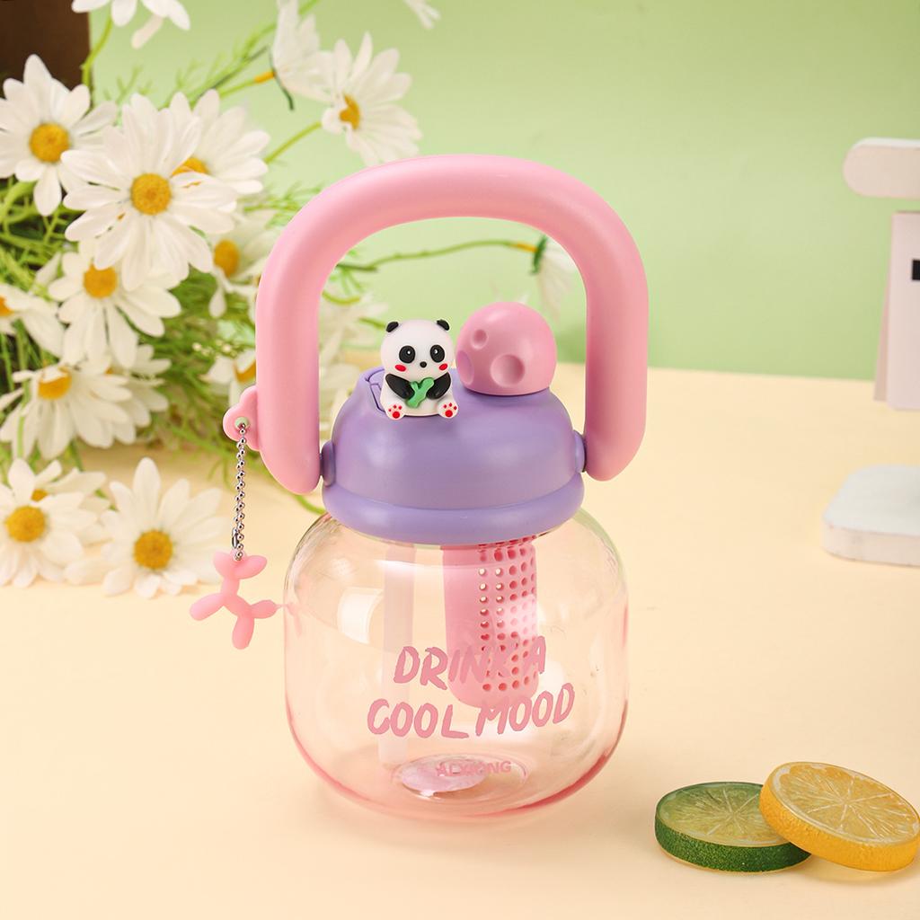 Water Bottle Summer Cute Carrying Pot Large Capacity Girl High Value Straw Double Drinking Cup Tea Separation Big Belly Cup