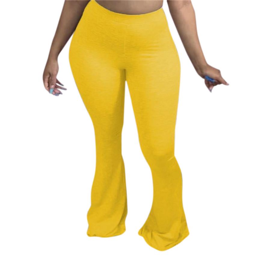 Herbst Damen Mode Sexy Lange Hosen Lässig Schlank Fitness Einfarbige Skinny Weit Ausgestellte Hosen