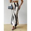 High Waist Zebra Print Fishtail Skirt - Fashionable European & American Women's Clothing, 2025 Edition