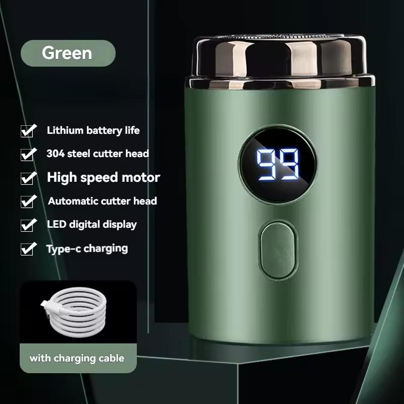 Men Electric Mini Shaver Rechargeable Type-c Charging Car Portable Led Digital Display Wet & Dry Shaver Men Women Home Razor