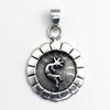 Native American Indian Kokopelli Silver 925 Pendant Top