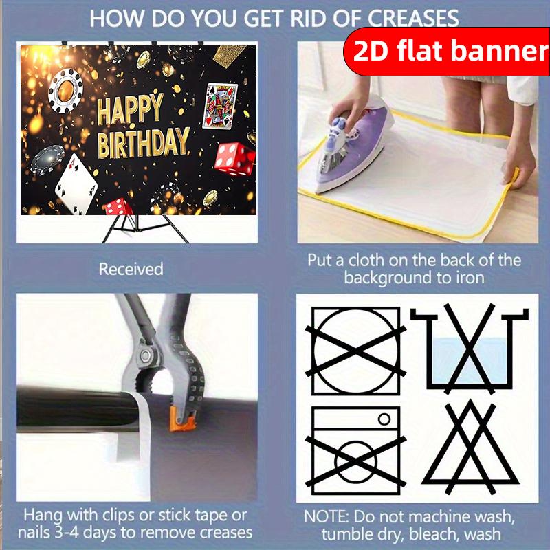 2D flat banner modern minimalist style birthday party banner designed with poker dice pattern party decoration background clot